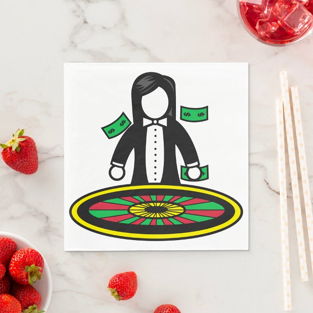 Roulette Dealer Paper Napkins Serviette (Von Creator hochgeladen)