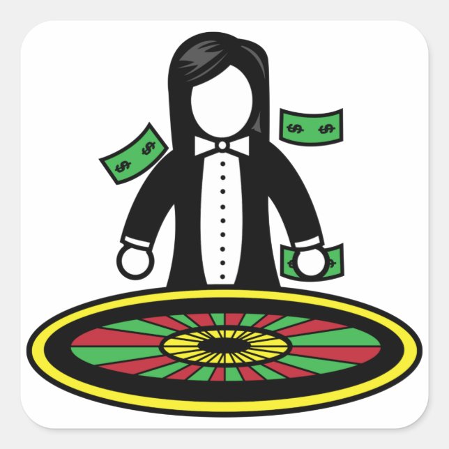 Roulette Dealer Stickers (Vorderseite)