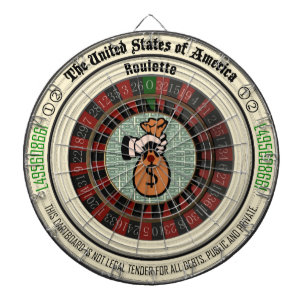 Roulette-Geld-Kunst Dartscheibe