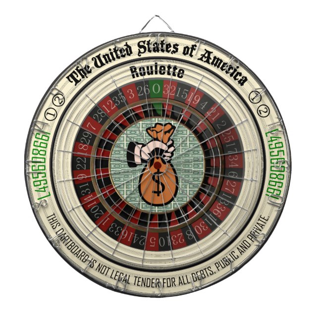 Roulette-Geld-Kunst Dartscheibe (vorne)