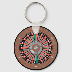 Roulette-Rad - Kasino-Spiel zum zu gewinnen Schlüsselanhänger
