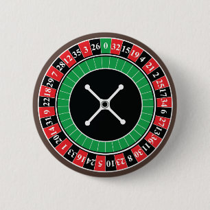 Roulette-Rad-Knopf-Abzeichen Button