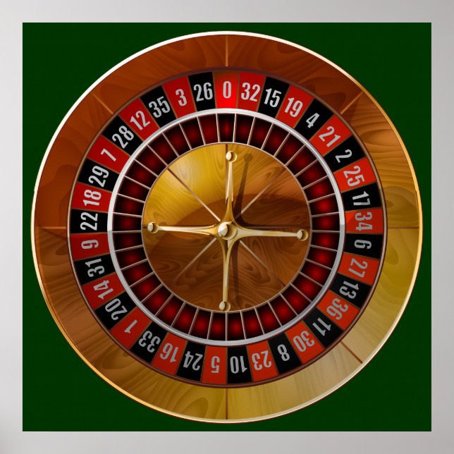 Roulette-Rad Poster (Vorne)