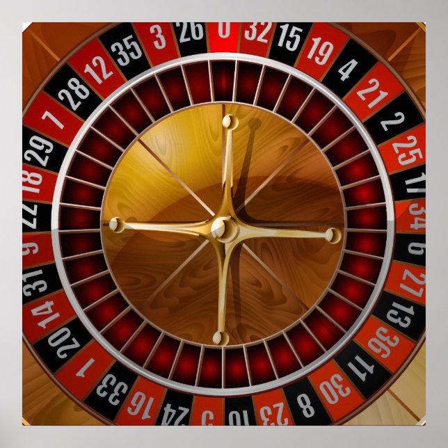 Roulette-Rad Poster (Vorne)