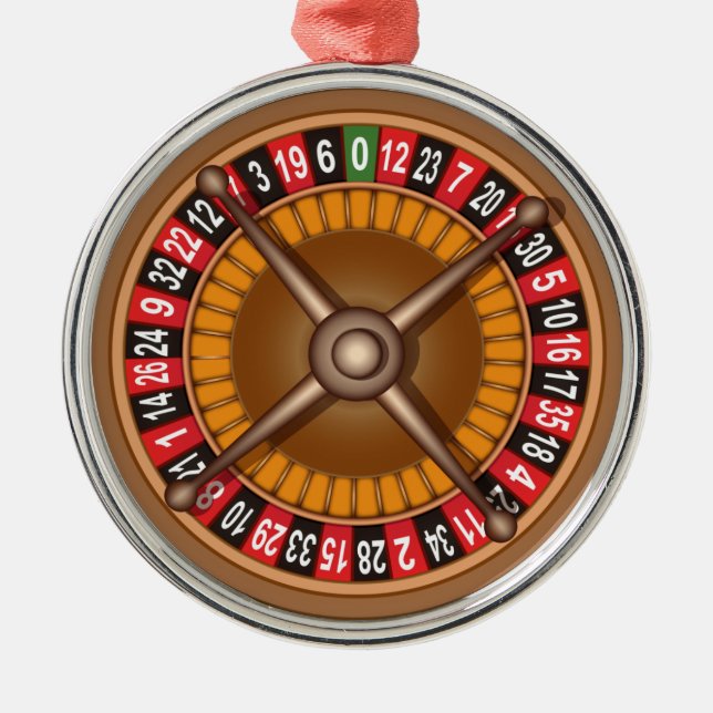 Roulette-Radverzierung Silbernes Ornament (Vorne)
