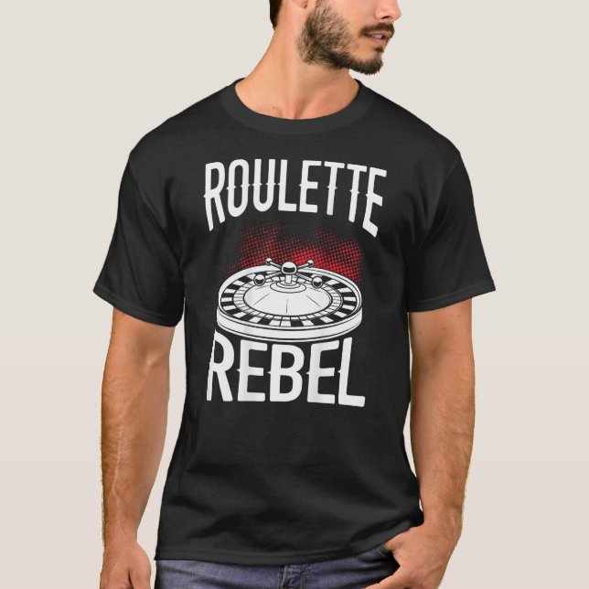 Roulette Rebel Backprint Casino T-Shirt (Vorderseite)