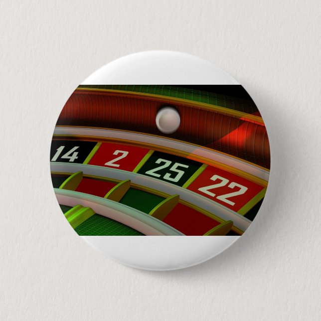 Roulette Rulet Kasino-Spiel Button (Vorderseite)