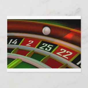 Roulette Rulette Casino Spiel Postkarte
