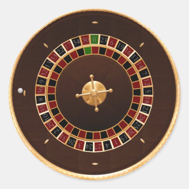 Roulette Runder Aufkleber (Vorderseite)