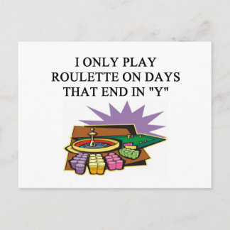 ROULETTE-Spielerwitz Postkarte