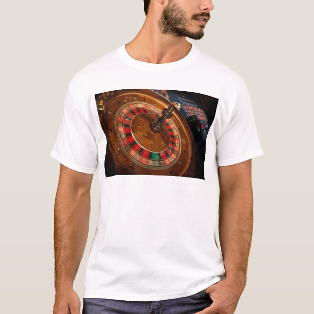 Roulette Spielgeld Casino Las Vegas T-Shirt (Vorderseite)