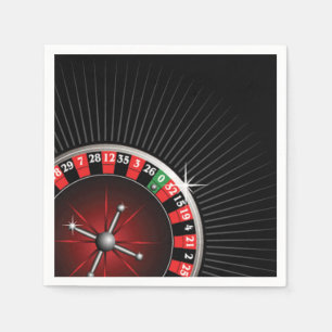 Roulette Wheel Casino Paper Napkin Set Serviette