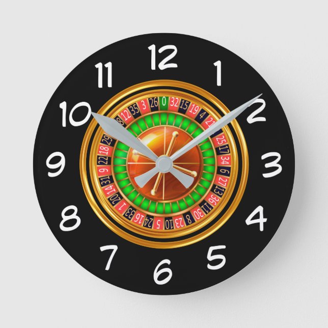 Roulette Wheel Game Room Wall Uhren (Vorderseite)