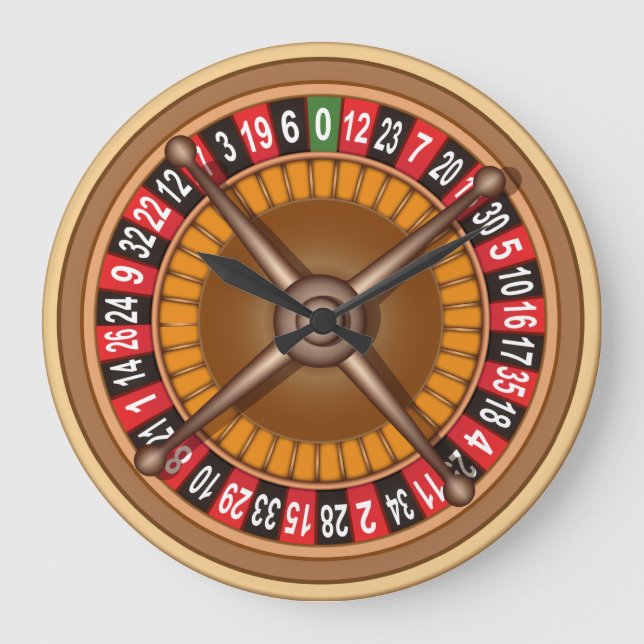 Roulette Wheel wall clock Große Wanduhr (Vorderseite)