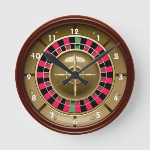 Roulette Wheel Wall Clock Runde Wanduhr
