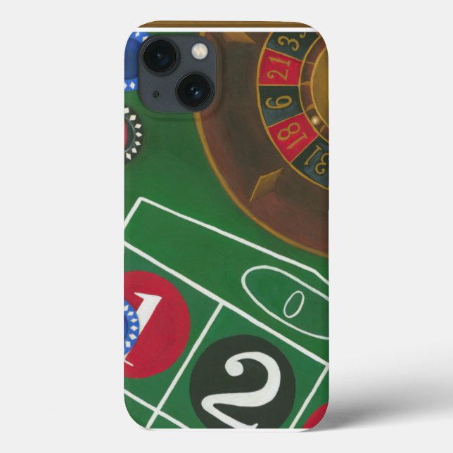 Roulettetisch mit Chips und Rädern Case-Mate iPhone Hülle (Rückseite)