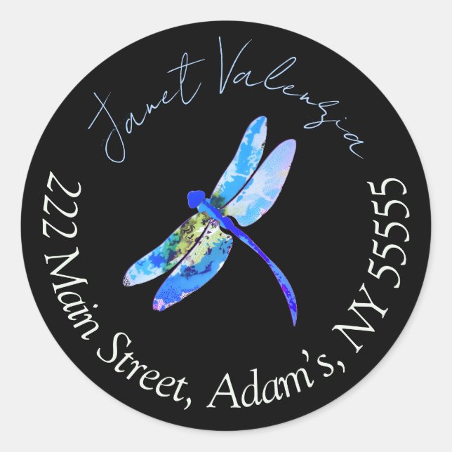 Round address labels runder aufkleber (Vorderseite)