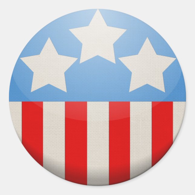 Round America Sticker (Vorderseite)