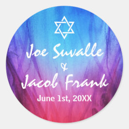 Round Bar Mitzvah Stickers | Rot | Feuereis