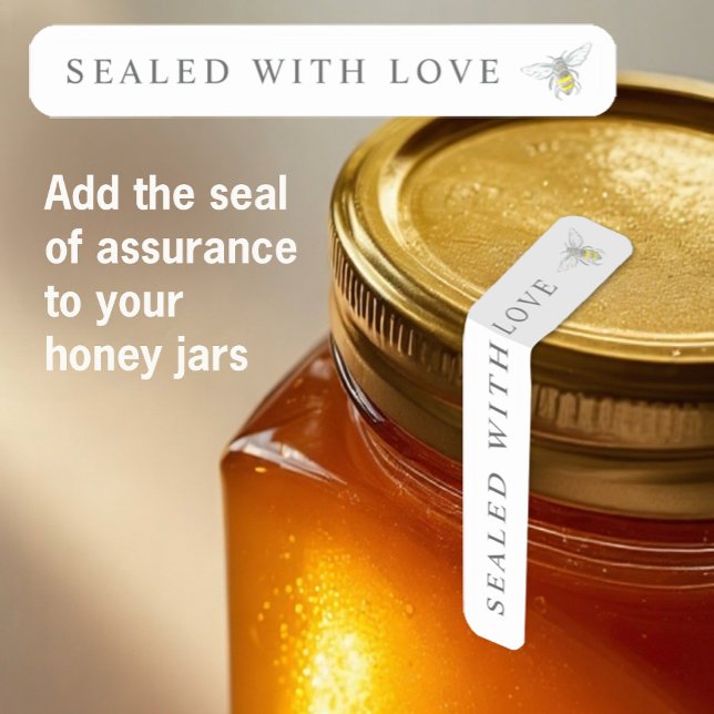 Round bee art honey small seal sticker (Von Creator hochgeladen)