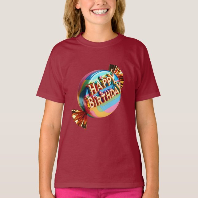 Round Birthday Candy T-Shirt (Vorderseite)