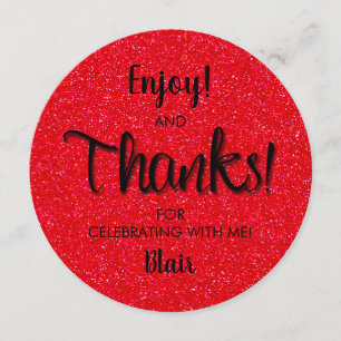 ROUND Birthday Dinner Plate Vielen Dank Einladung