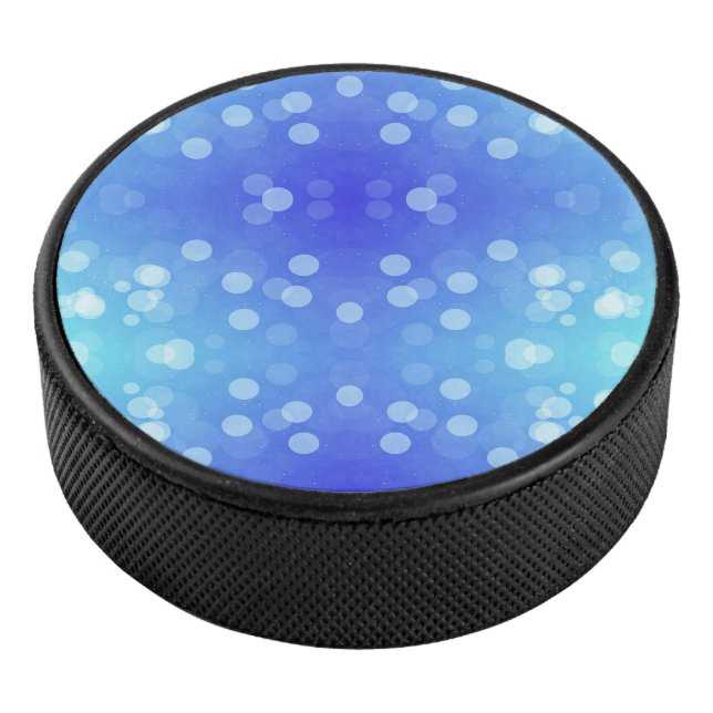 Round blue Bluetooth speaker with a front design Eishockey Puck (3/4)