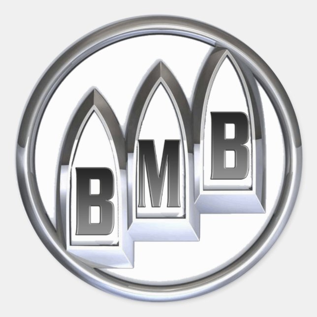 Round Buick MacKane Logo-Aufkleber Runder Aufkleber (Vorderseite)