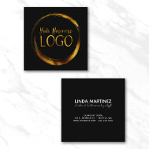 Round-Business-Logo auf der Black-Promo-Plattform