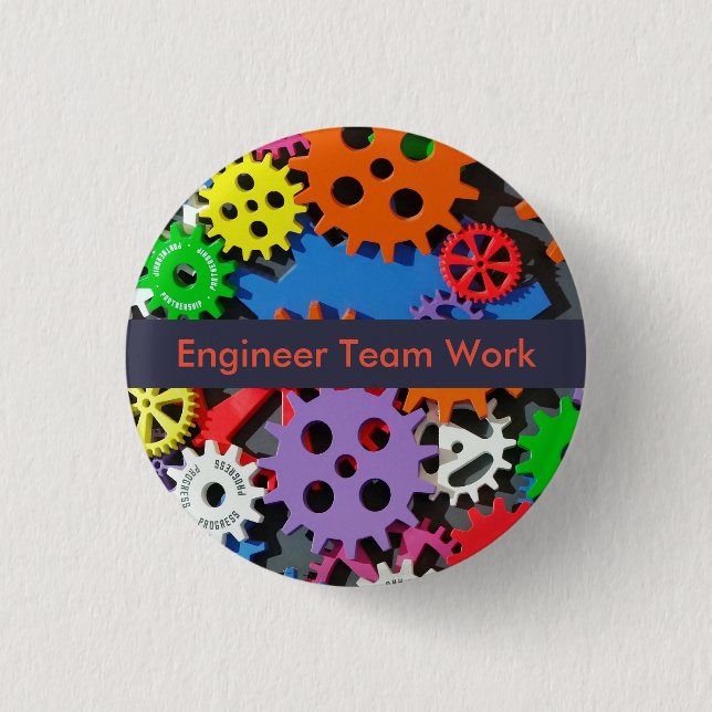 Round-Button des Engineers Button (Vorderseite)