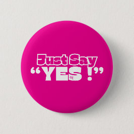 Round Button : Just Yes (magenta)