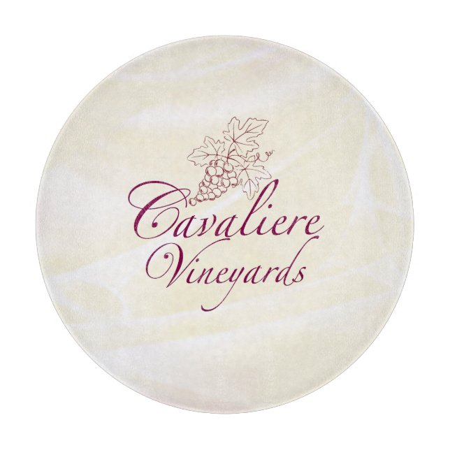 Round Cavaliere Vineyards Cutting Board Schneidebrett (Vorderseite)
