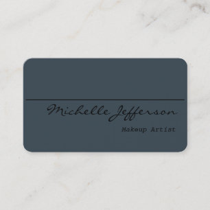 Round Corner Makeup Artist Charcoal Business Card Visitenkarte