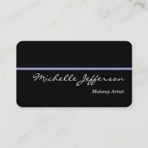 Round Corner Makeust Artist Black Business Card Visitenkarte