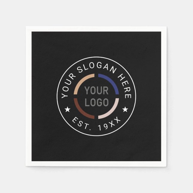 Round-Custom-Logo-Geschäft Serviette (Vorderseite)