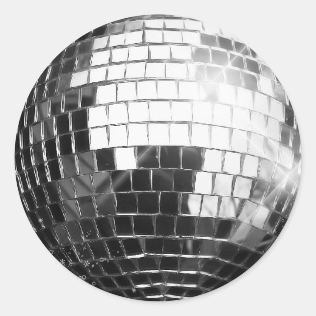 Round Disco Ball Stickers (Vorderseite)