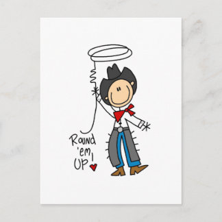 Round Em Up Cowboy Tshirts und Geschenke Postkarte