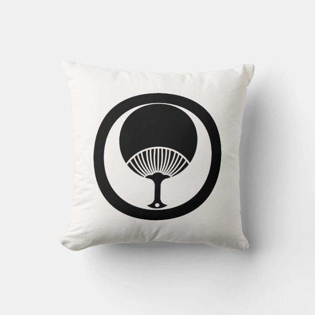 Round Fan in Circle Kissen (Vorderseite)