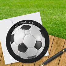 Round Football Soccer Ball Custom Text Modern