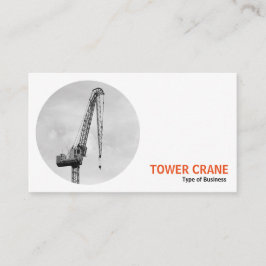Round Foto - Tower Crane B&W Visitenkarte
