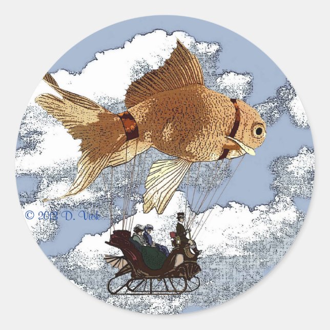 Round Goldfish Sticker (Vorderseite)
