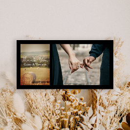 Round Hay Bales Farm Wedding Vielen Dank Dankeskarte