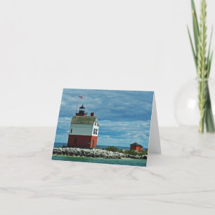 Round Island Lighthouse Foto Grußkarte Karte