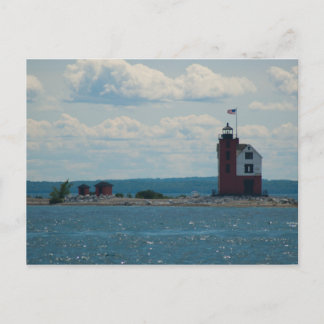 Round Island Lighthouse, Mackinac Island, Michigan Postkarte
