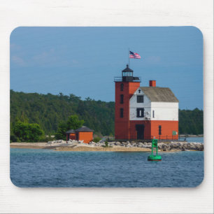 Round Island Lighthouse Mousepad