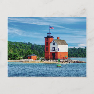 Round Island Lighthouse Postkarte