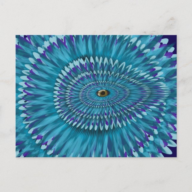 Round Jurassic EYE SEE YOU doodle  Postkarte (Vorderseite)