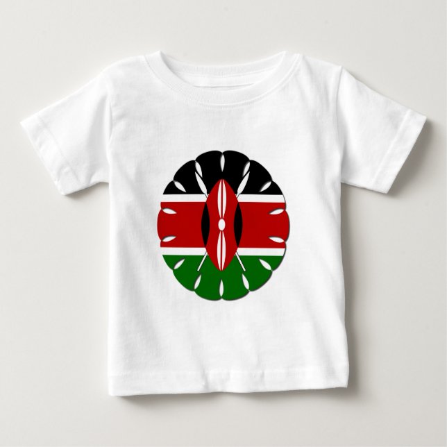 Round Kenyan Motif: Ein nationales Symbol Baby T-shirt (Vorderseite)