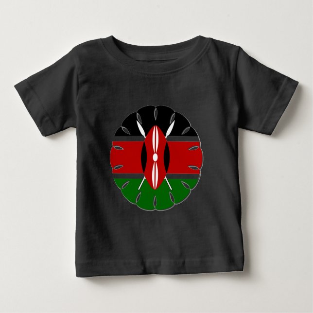 Round Kenyan Motif: Ein nationales Symbol Baby T-shirt (Vorderseite)
