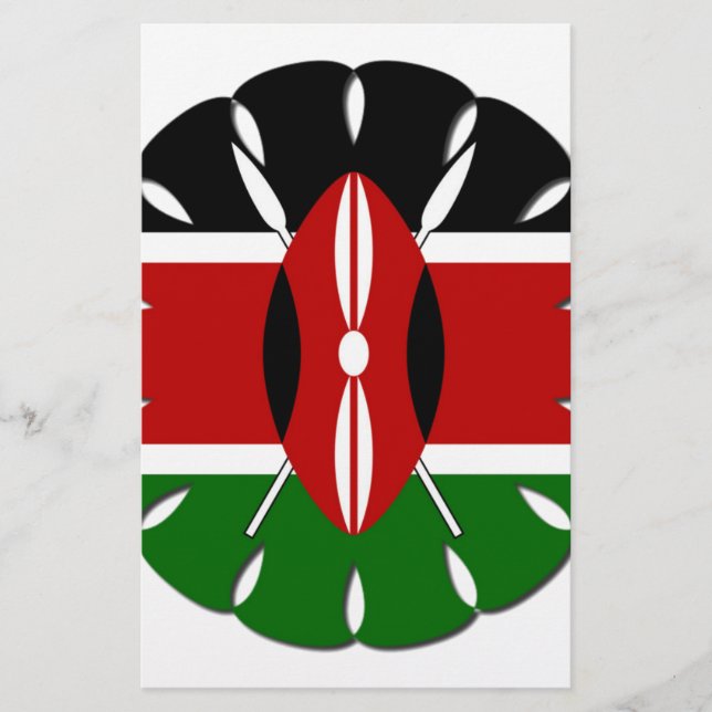Round Kenyan Motif: Ein nationales Symbol Briefpapier (Vorderseite)